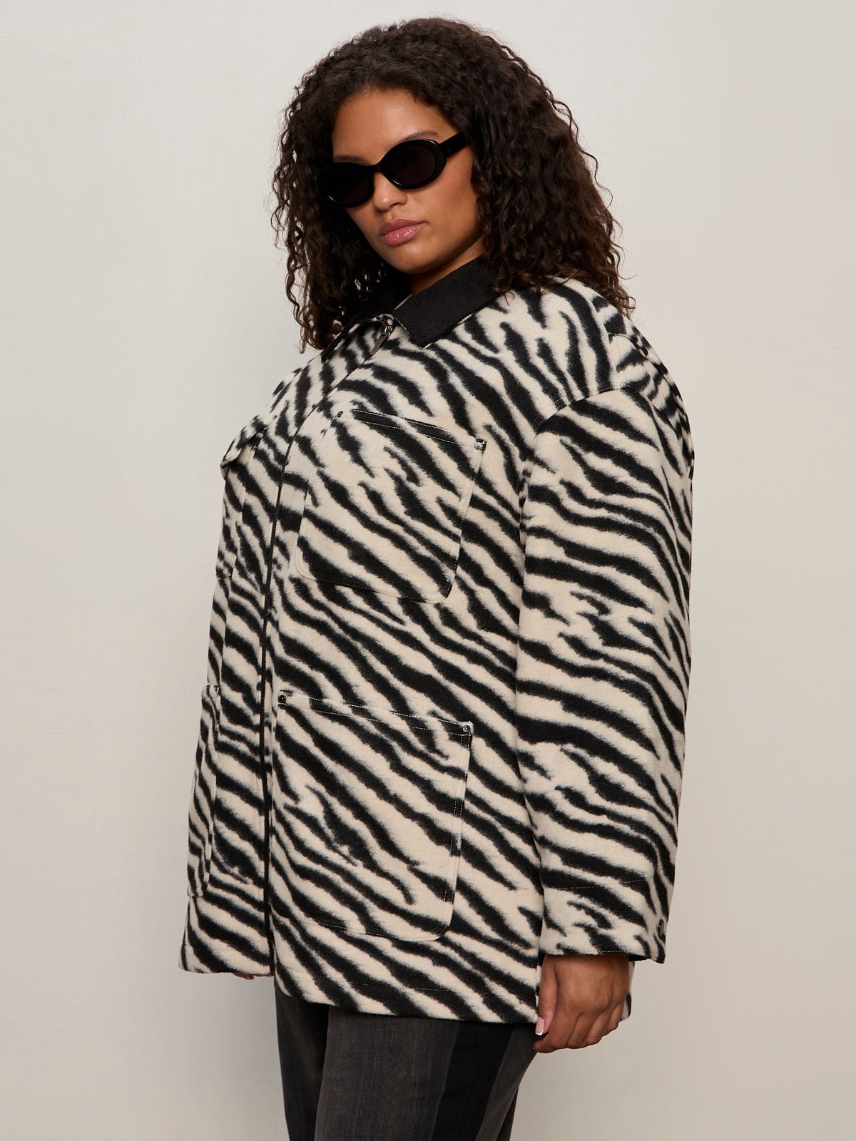 Soiree Barn Jacket Striking Zebra Extended Sizing