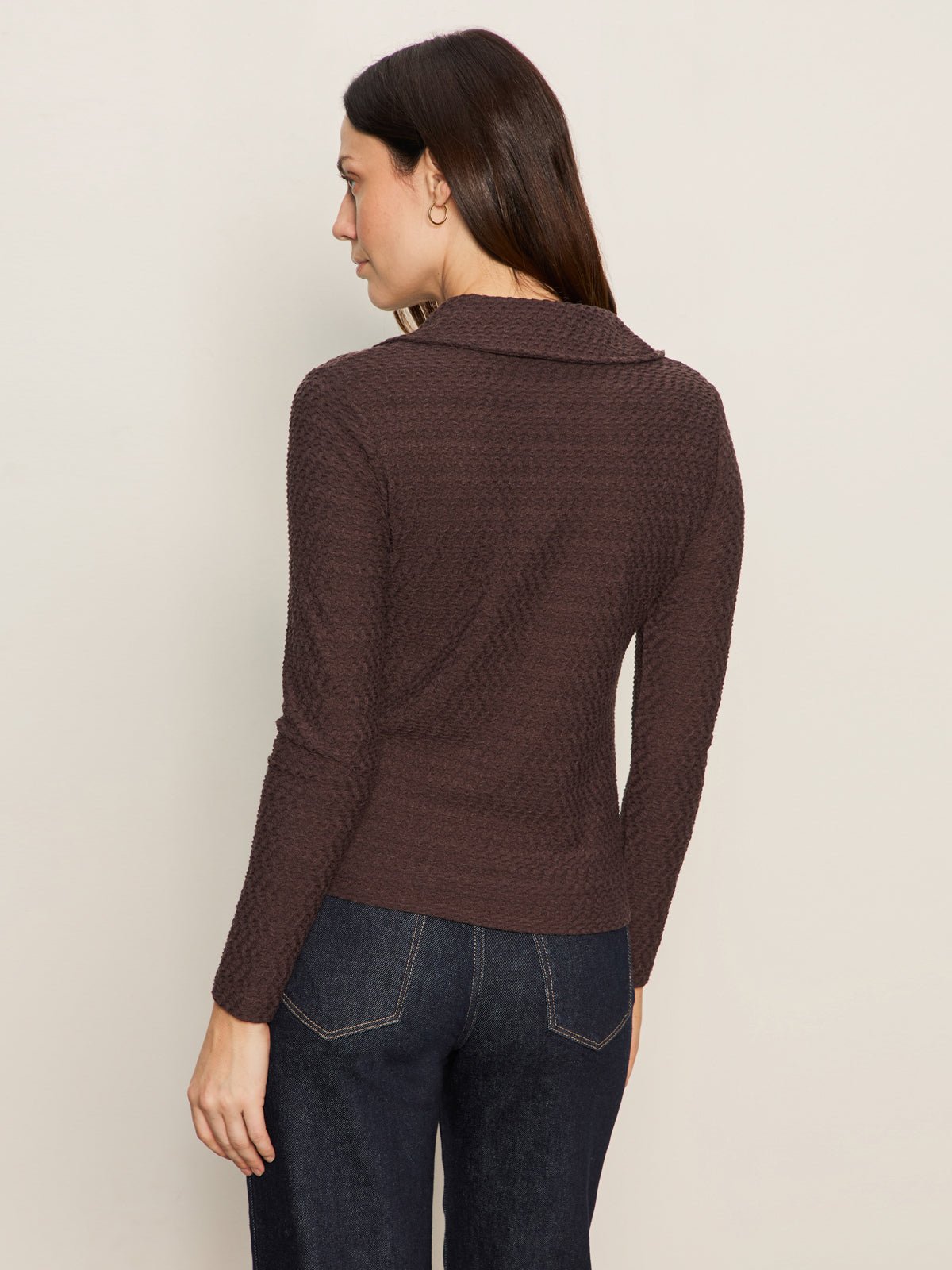 Textured Knit Dreamgirl Top Semi Sweet