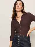 Textured Knit Dreamgirl Top Semi Sweet