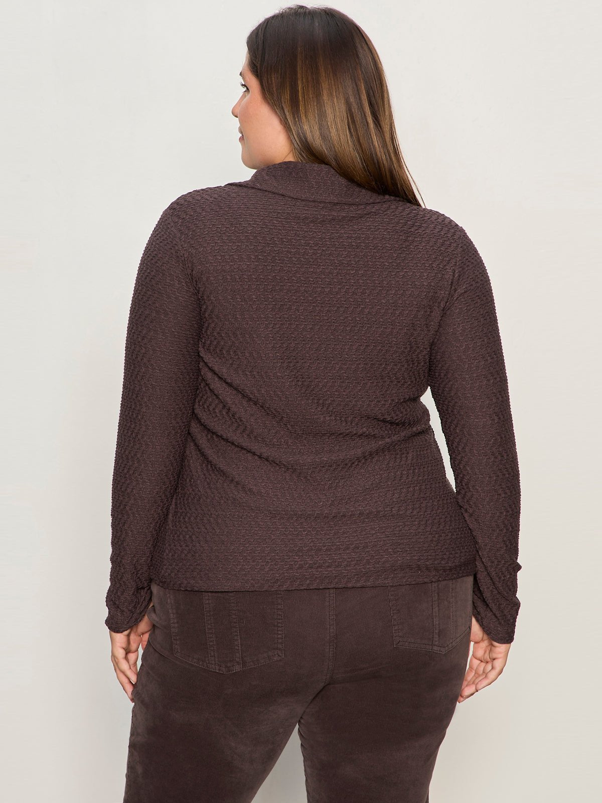 Textured Knit Dreamgirl Top Semi Sweet Extended Sizing