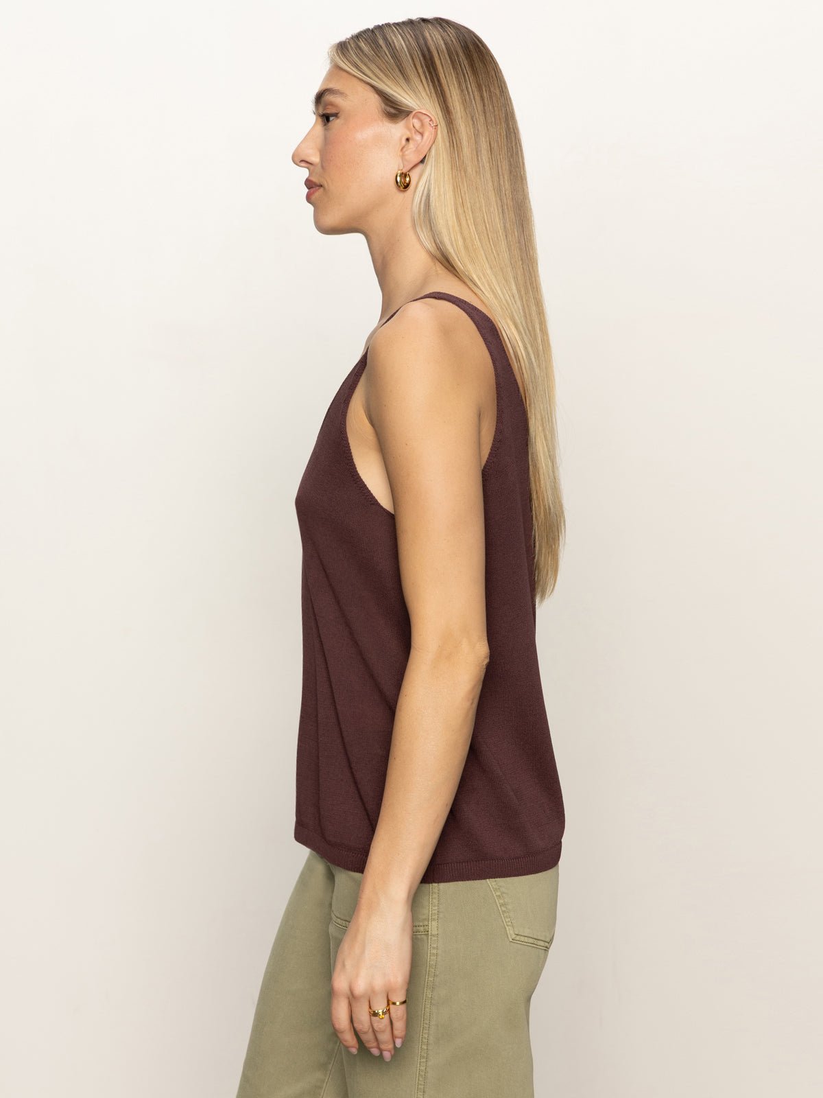 V-Neck Knitwear Tank Mesa
