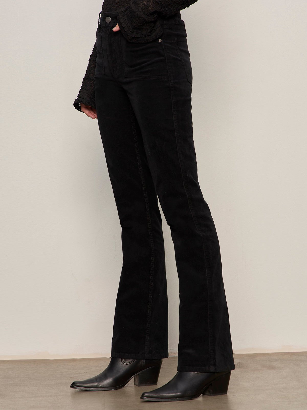 Velveteen Brook Bootcut Pant Black