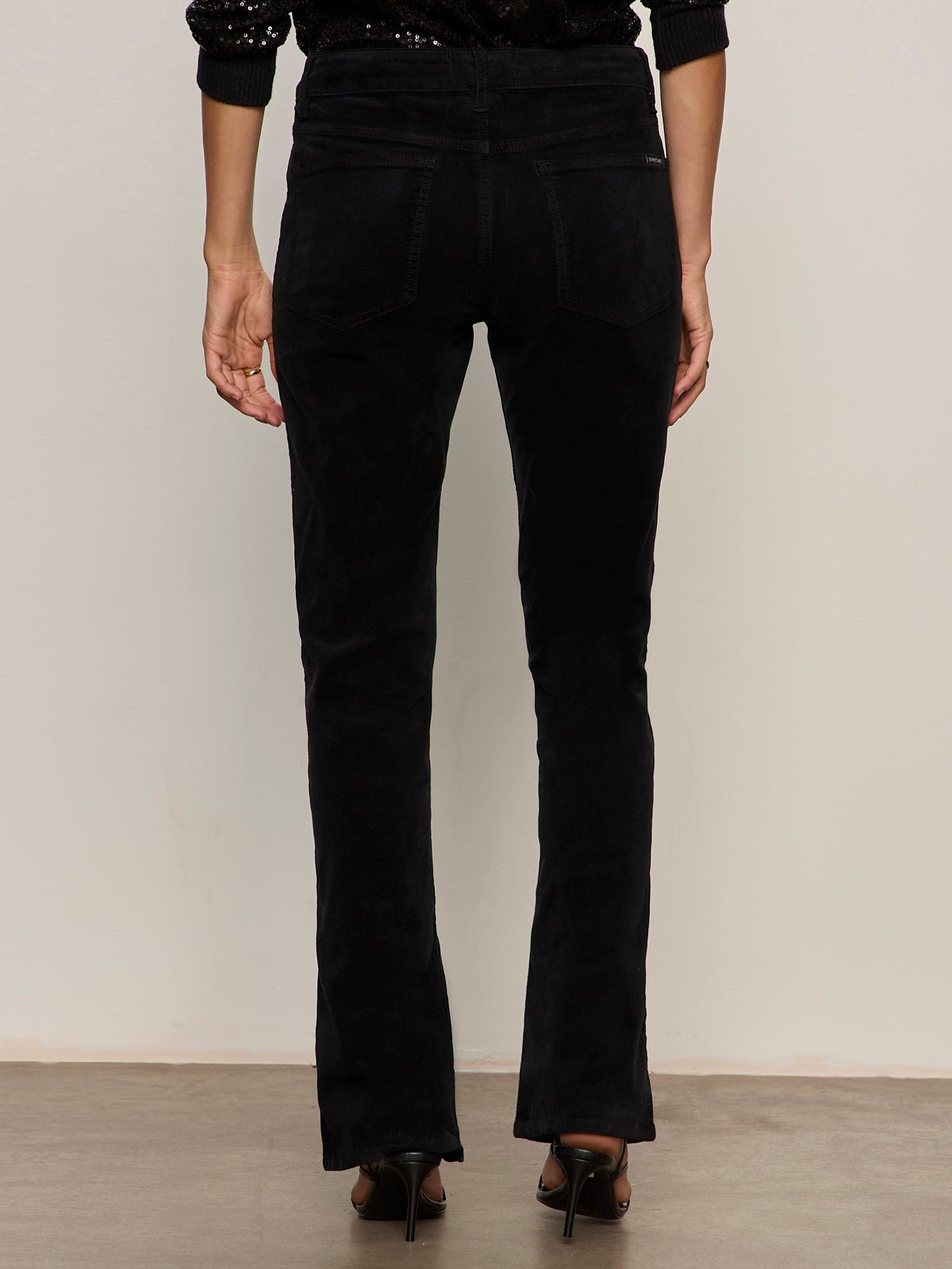 Velveteen Brook Bootcut Pant Black Petite Sizing