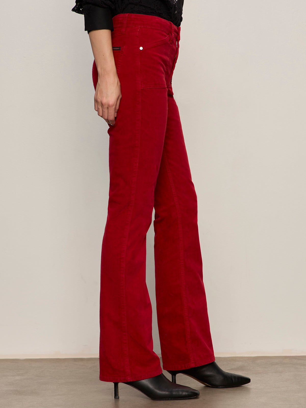 Velveteen Brook Bootcut Pant Cherry Lacquer