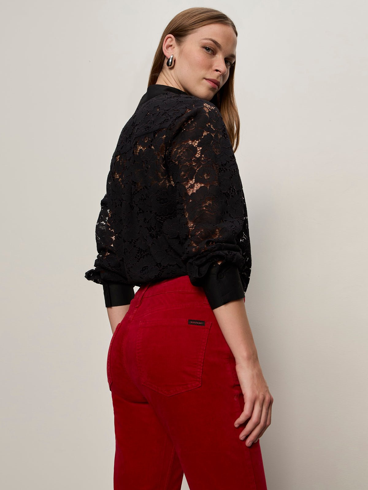 Velveteen Brook Bootcut Pant Cherry Lacquer Petite Sizing