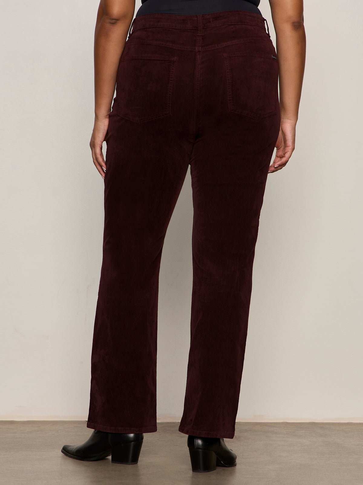 Velveteen Brook Bootcut Pant Dark Crimson Extended Sizing