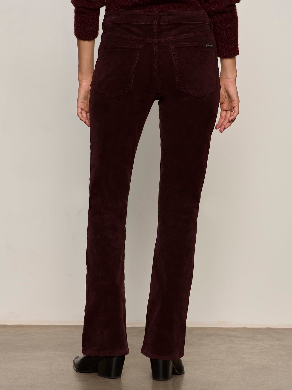 Velveteen Brook Bootcut Pant Dark Crimson Petite Sizing